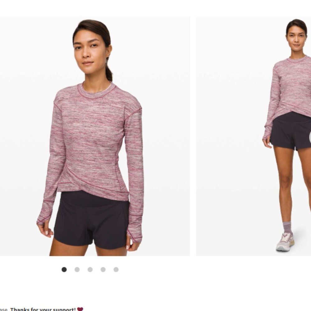 lululemon Women's Size S Close to Crossing Long Sleeve in the Rulu fabric